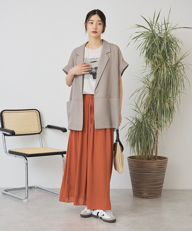 AMERICAN HOLIC メッシュフレンチジャケット Gray Beige