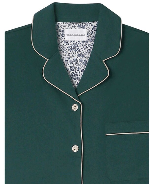 une nana cool 【綿100%】なめらかハイゲージ天竺パジャマ MADE WITH LIBERTY FABRIC グリーン