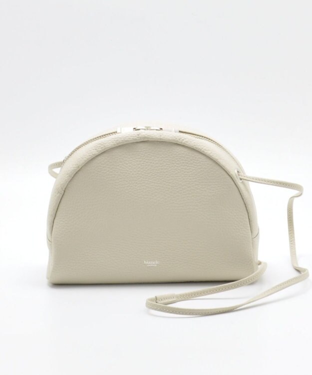 blancle シュリンクレザー ハーフサークルショルダー ライトベージュ
