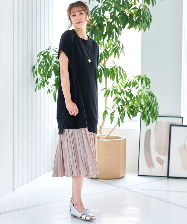 Tiaclasse 【安田美沙子さん着用・日本製】プレートリングネックレス シルバー×ゴールド