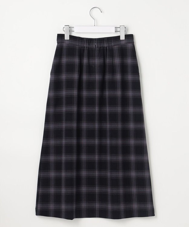 ANY SIS S ビューティサーモ2WAYストレッチチェック スカート ネイビータータン