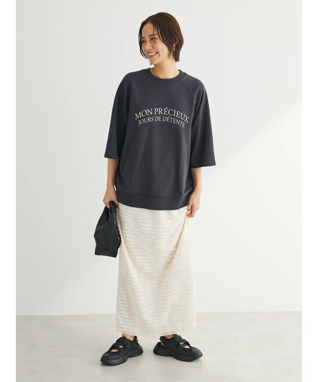 Green Parks BEST PRICE ２ｗａｙ ミニ裏毛ロゴトレＴＥＥ Dark Gray