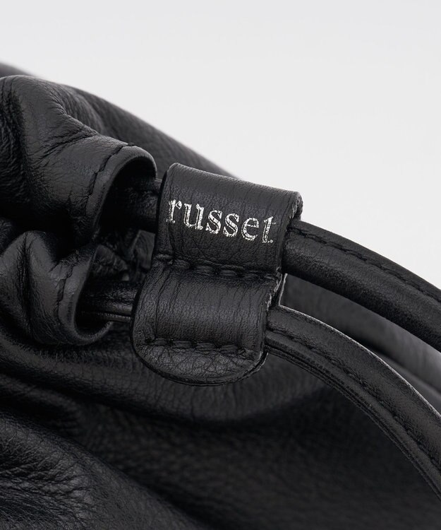 russet レザー巾着4WAYショルダーバッグ(CE-1454) Black