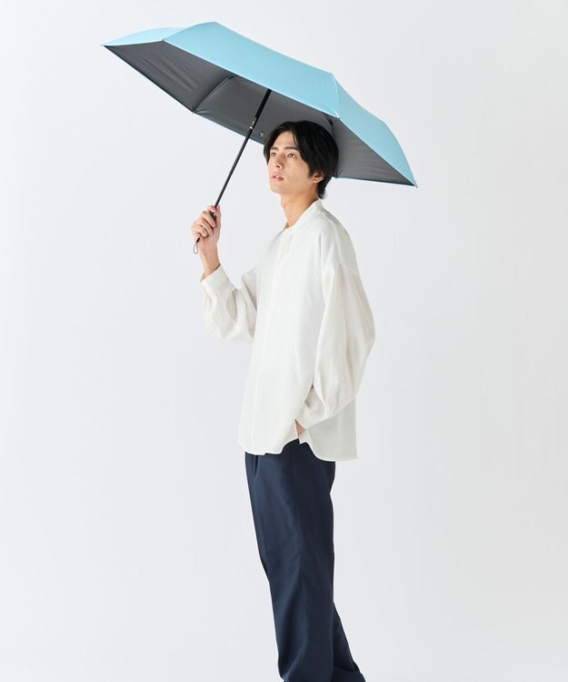 MOONBAT 【遮光100％/超軽量/自動開閉】マジで軽い傘 晴雨兼用 折りたたみ日傘 58cm マジカルテックプロテクション ペールスカイ