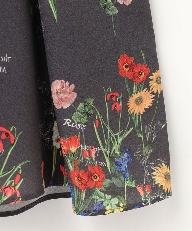 自由区 【洗える】フラワーガーデンプリント ワンピース スレート