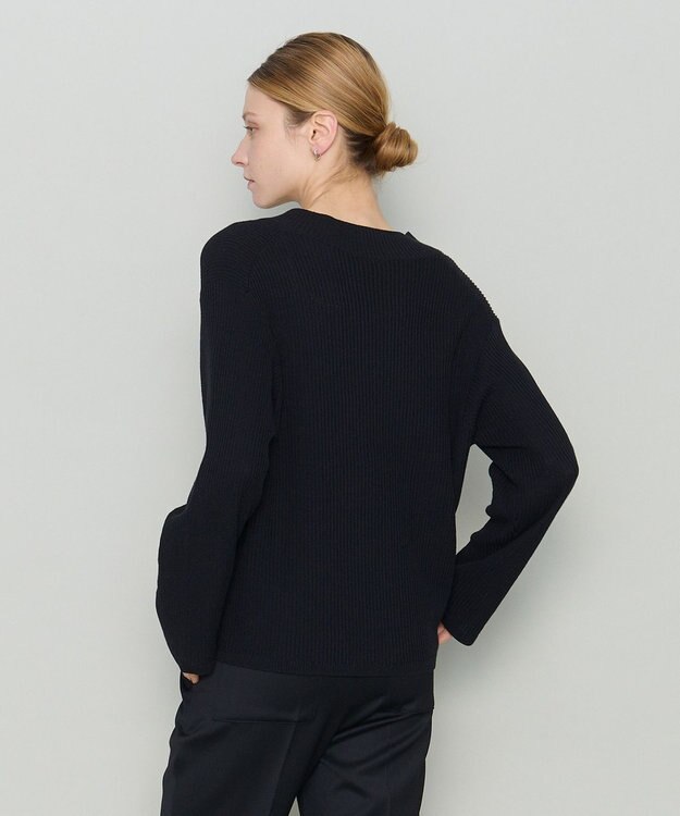 JOSEPH 【洗える】シルクコットン　Vネックニット Black