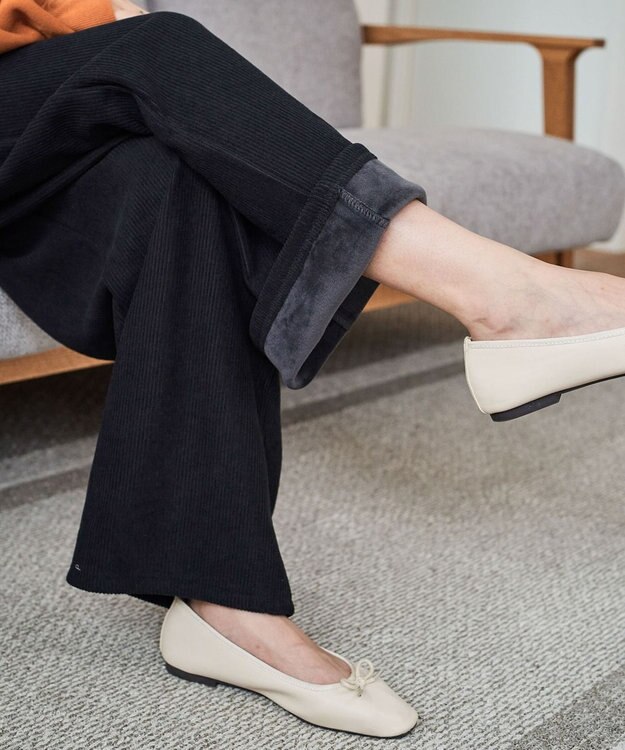 WEGO 裏起毛ワイドイージーパンツ ダークグレー