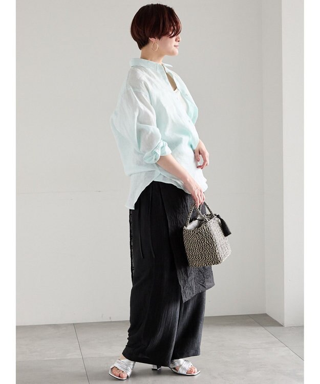 Te chichi フレンチリネンシャツ ミント