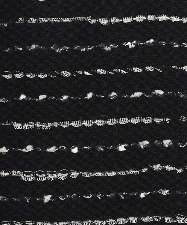 自由区 【XSサイズ～/セット可】カラミツイード ノーカラージャケット ブラック系8