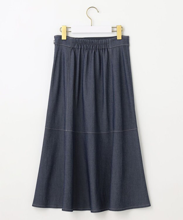 ANY SIS L 【洗える】ライトデニムライクシャンブレー スカート シャンブレー