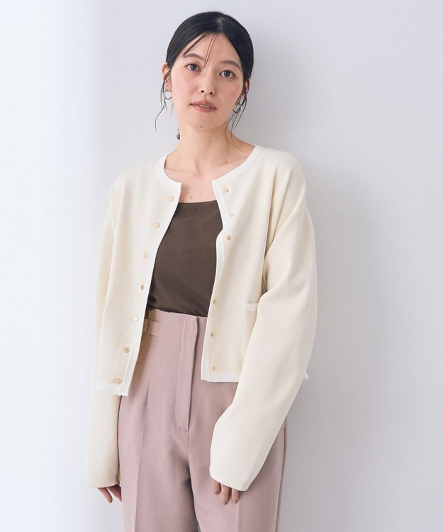 YECCA VECCA 2wayスクエアリブタンクトップ Ivory