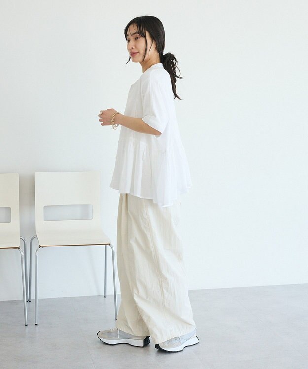 CRAFT STANDARD BOUTIQUE インド製 ペプラムブラウス White