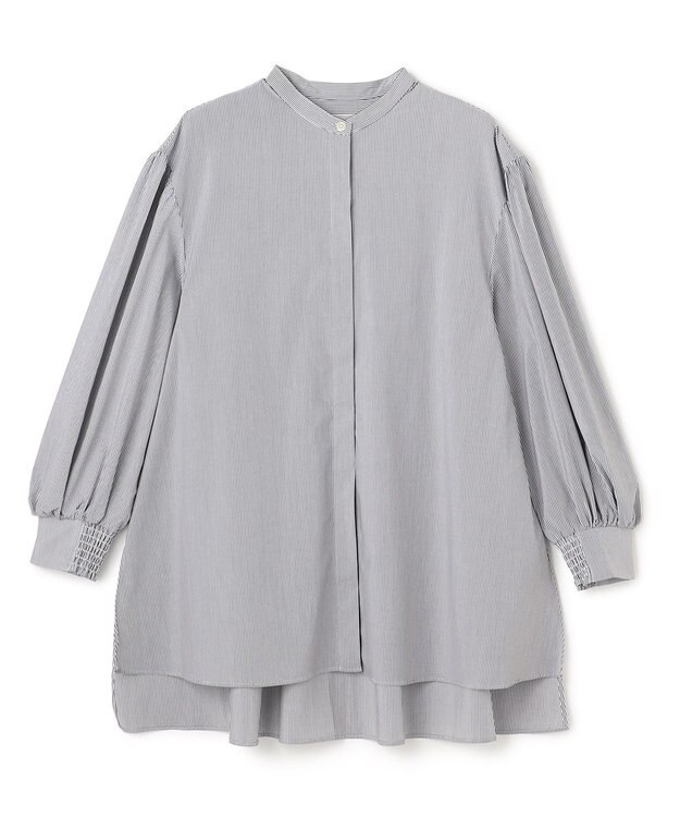 UNFILO 【新色追加】ボリュームスリーブ ブラウス モノトーンストライプ