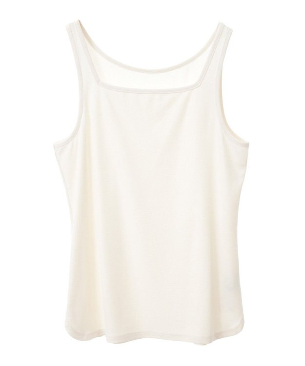 YECCA VECCA 2wayスクエアリブタンクトップ Ivory