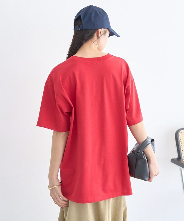 earth music&ecology アソートプリントＴシャツ Red