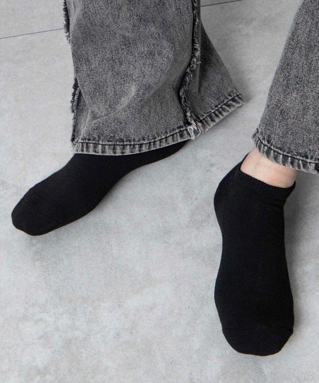 WEGO 無地ショートソックス（S） ブラック