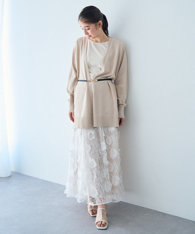 YECCA VECCA 2wayスクエアリブタンクトップ Ivory