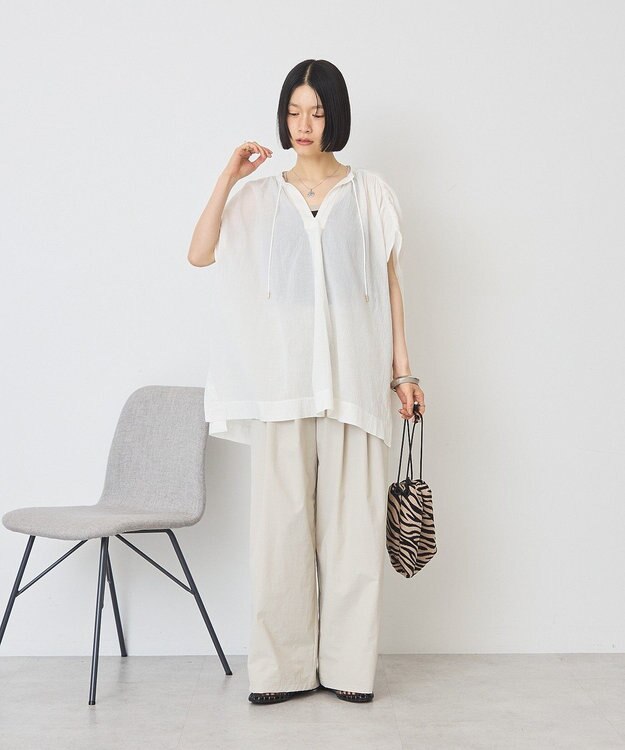 AMERICAN HOLIC フレンチスリーブスキッパーブラウス Ivory