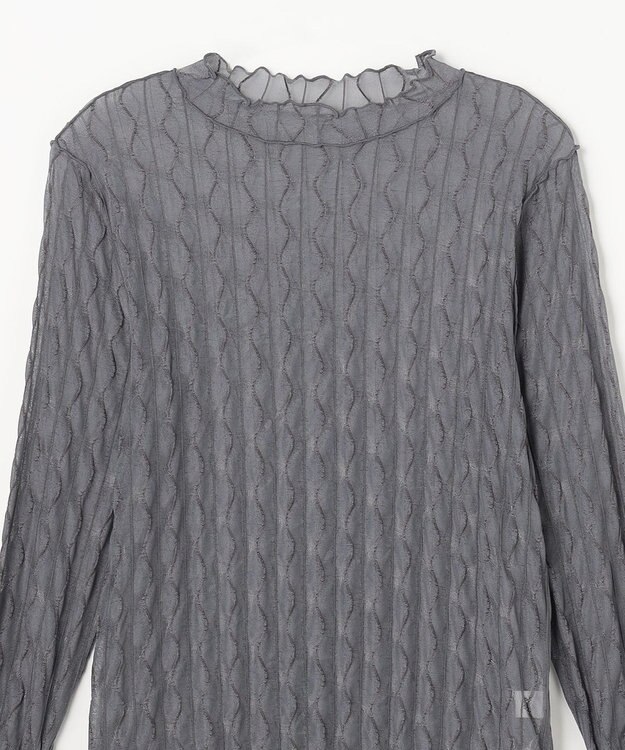 ANY L レースインナートップス グレー