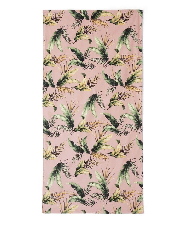 San-ai Resort（三愛水着楽園） Tropical Leaf　ビーチタオル【San-ai Resort（サンアイリゾート）】 ピンク