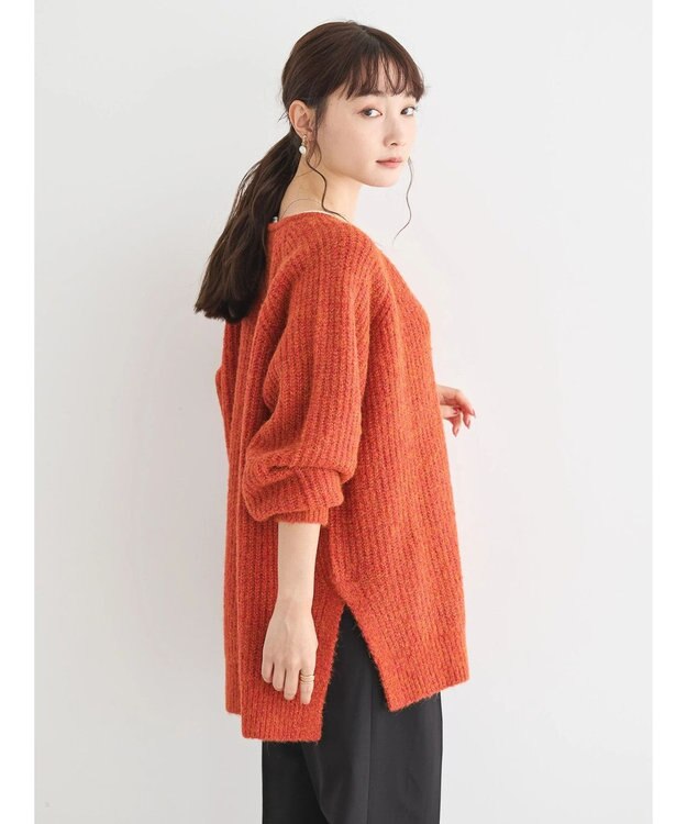 AMERICAN HOLIC ミックスヤーンカフタンニットプルオーバー Red