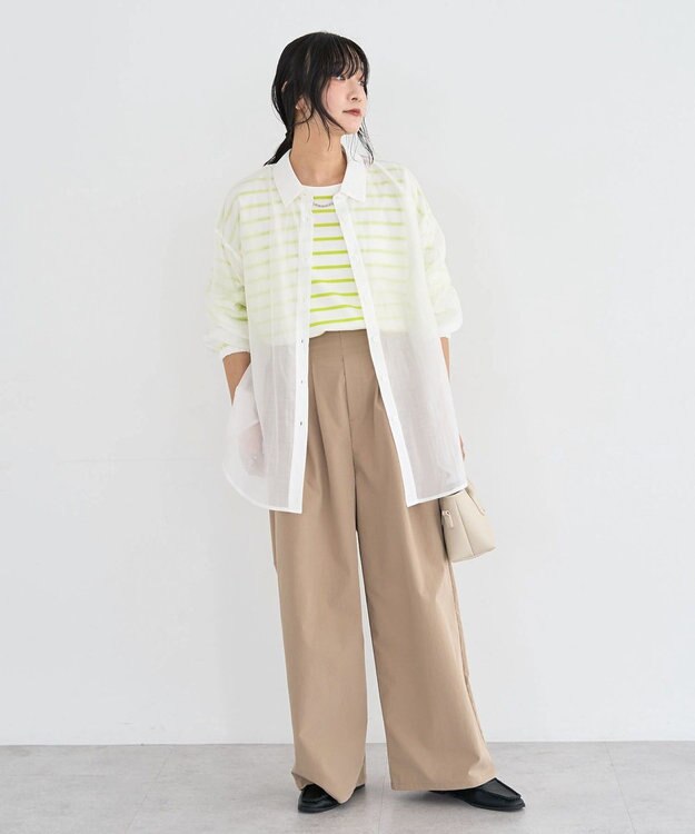 Green Parks サイドタックプルオーバー Lime Green