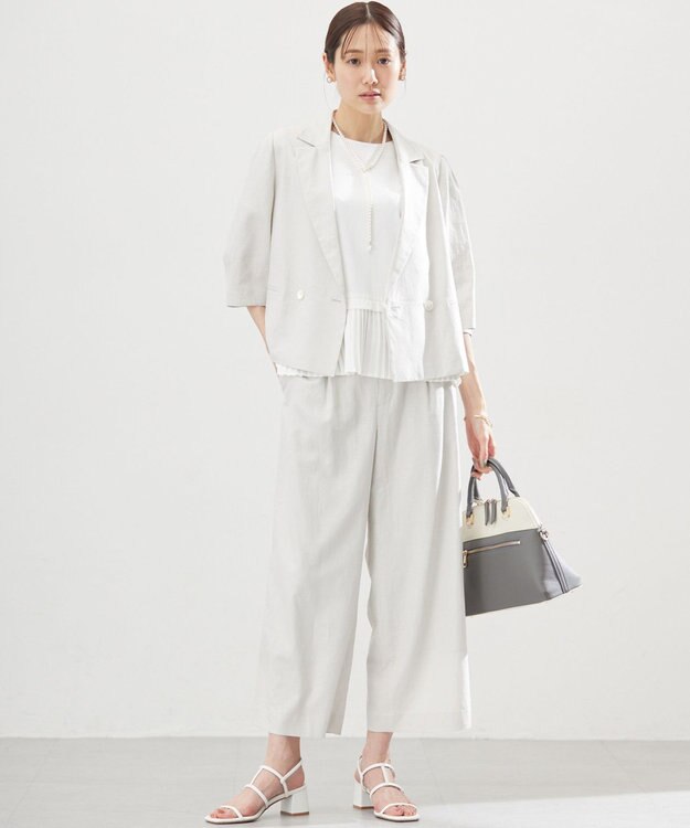 組曲 S リネンレーヨン ジャケット グレージュ系