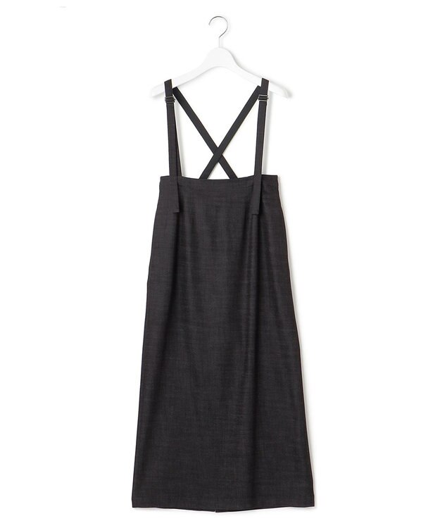 23区 デニムライクシャンブレー Iライン スカート ブラック系