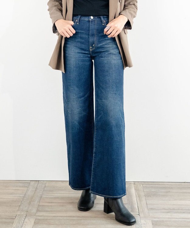 caqu modern baggy ワイドシルエットデニムパンツ USED WASH 1year