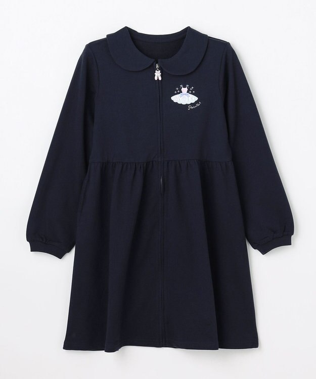 ANY KIDS ジップアップワンピース ネイビー