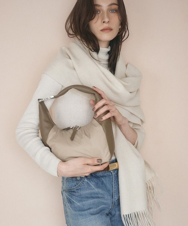 TOPKAPI 【TREASURE TOPKAPI】スムースレザー コンビ 2way ショルダー バッグ グレージュ