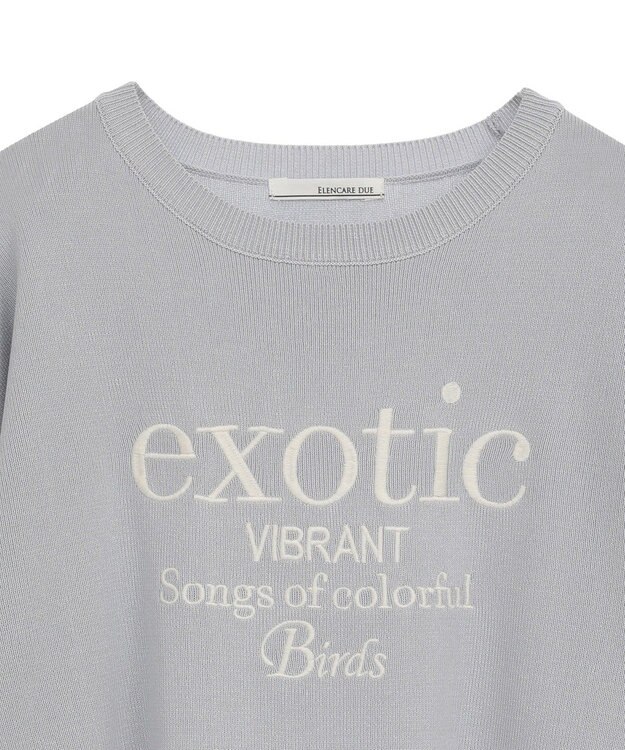 Green Parks ・ＥＬＥＮＣＡＲＥ　ＤＵＥ　ロゴ刺繍６分袖ニット Green