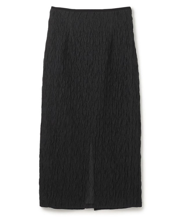 uncrave 【佐藤晴美さん着用】シアー ジャガード タイト スカート ブラック・佐藤晴美さん特集着用カラー