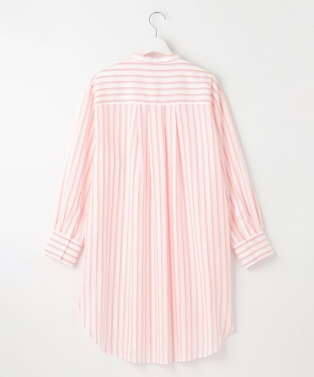 自由区 【洗える】SOMELOSテンセルチュニック シャツ オフ×ピンク