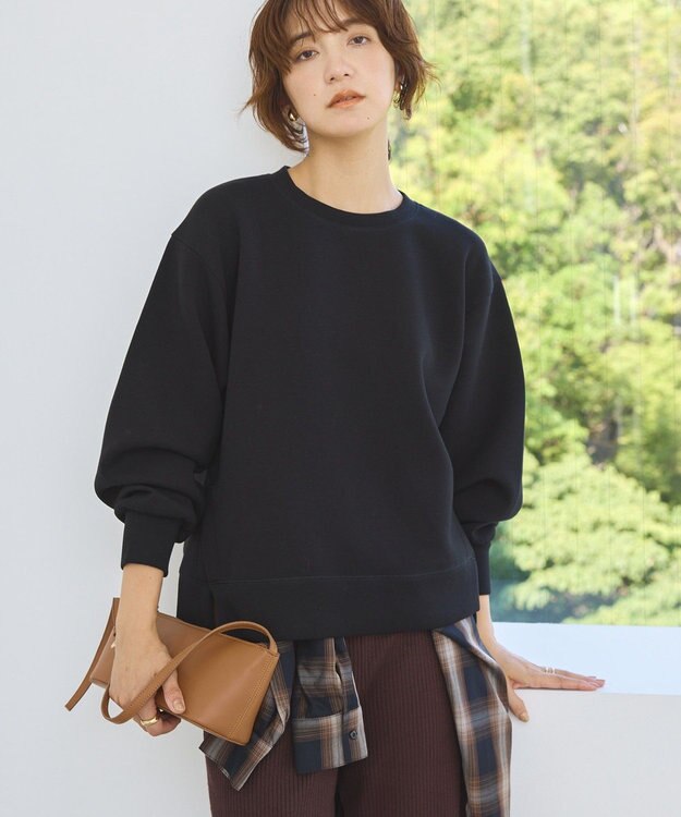 AMERICAN HOLIC サイドスリットダンボールプルオーバー Black