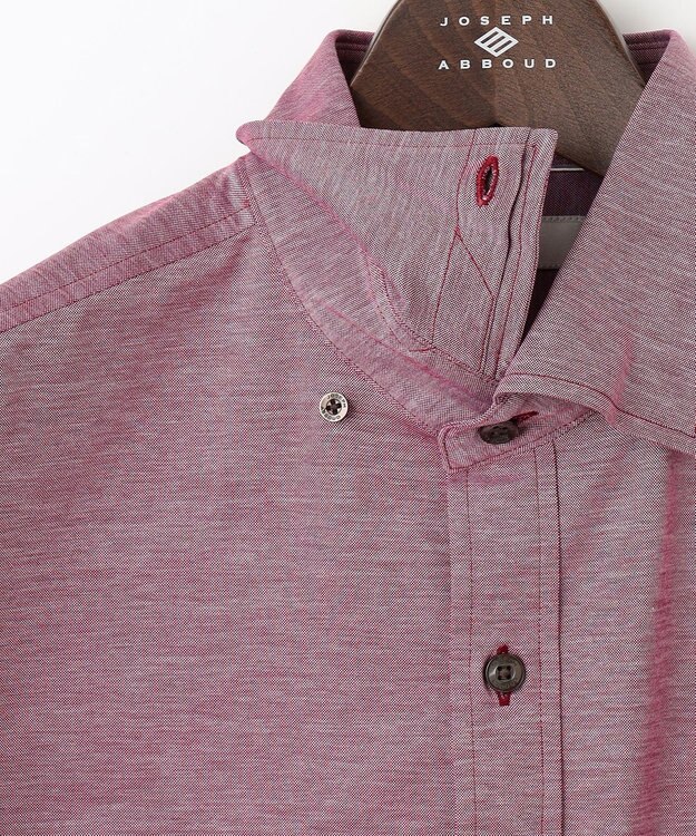 JOSEPH ABBOUD 【ストレッチで快適な着心地・イージーケア】ジャージー シャツ ワイン系