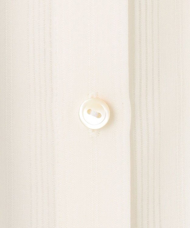 23区 【洗える】シアーストライプ ノースリーブ ブラウス ホワイト系