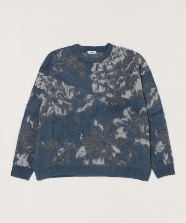 WEGO 【ユニセックス着用ITEM/MLサイズ展開】ファジーパターンプルオーバー ブルー