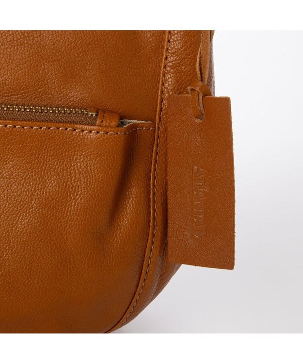 UNBILLION アトランタ ATLANTA / 牛革ファスナーショルダー キャメル