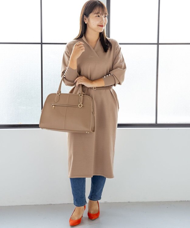 組曲 【A4対応】 ボストンバッグ Large ベージュ系