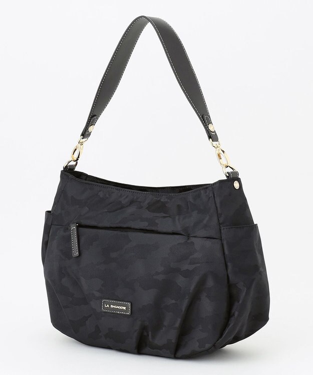 LA BAGAGERIE シャドージャカード 2WAYショルダーバッグ ブラック