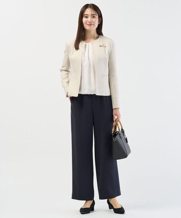 J.PRESS LADIES ハーフリボン ブローチ ゴールド系