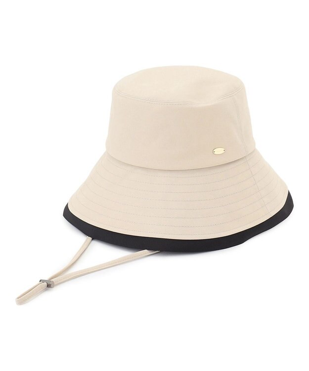 TOCCA 【サイズ調整可】TRIM RIBBON BUCKET HAT コットン バケットハット ベージュ系
