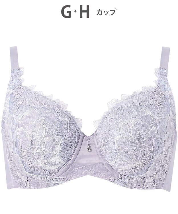 WACOAL ブラジャー 【ハグするブラ】 体温を感知してカラダになじむ 脇高設計 小さく見せる Hカップまで対応 大きいサイズ レディース フルカップ BXB318 /ワコール グレー