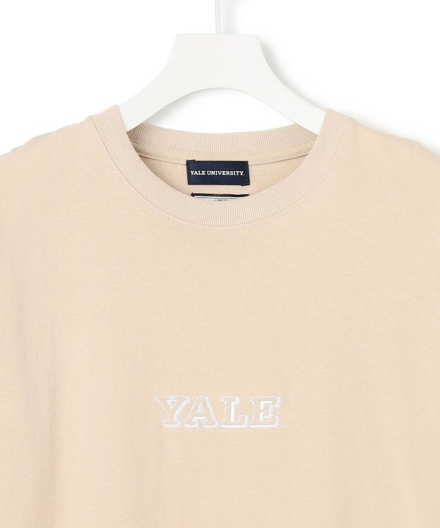 J.PRESS YORK STREET 【UNISEX】YALEセンターロゴ Tシャツ ベージュ系