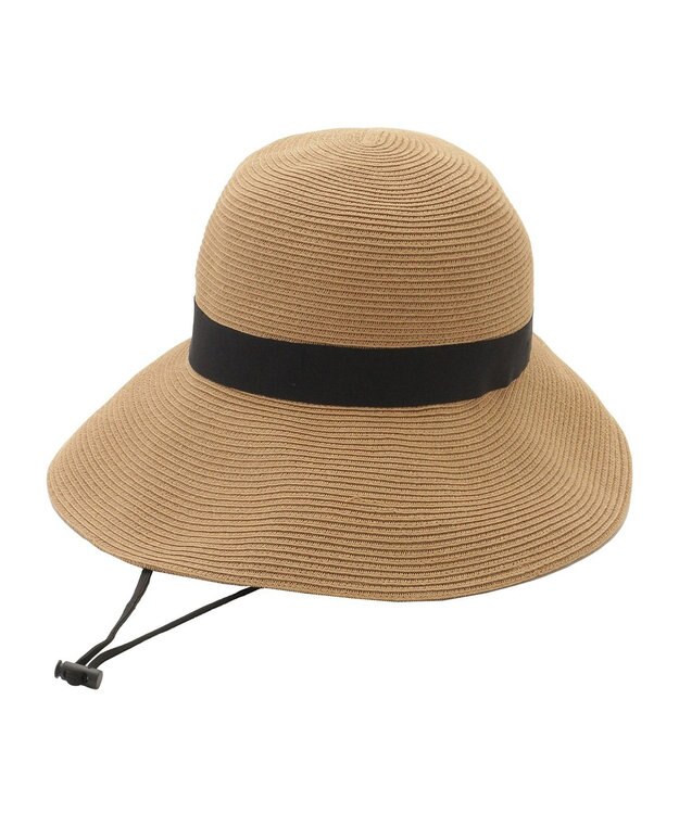 MOONBAT 【遮光98%以上/UPF50＋/UVカット】洗えるペーパーブレード前後差クロッシェ 手洗いOK/サイズ調整可能/抗菌防臭加工 ベージュ