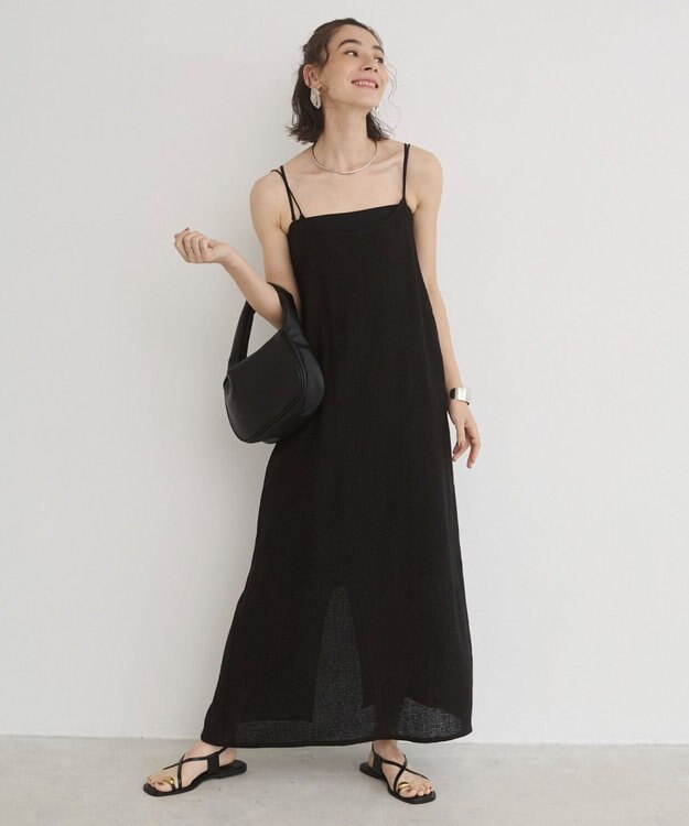 WEGO 【ANGIE VINTAGE】メッシュキャミワンピース ブラック