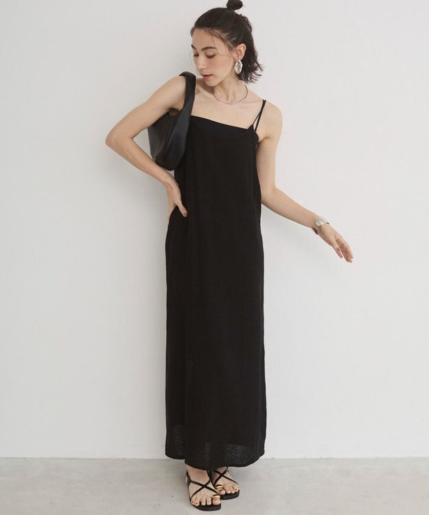 WEGO 【ANGIE VINTAGE】メッシュキャミワンピース ブラック