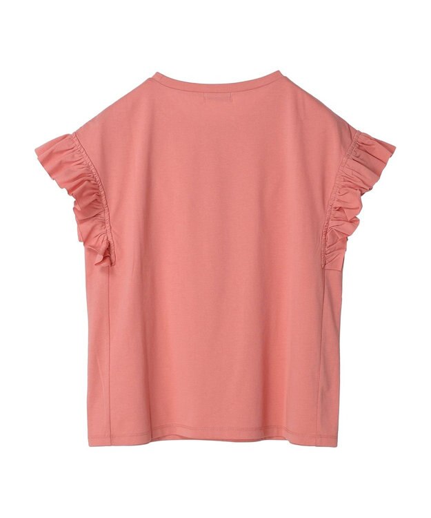 earth music&ecology プレーティング天竺フリルプルオーバー Rose