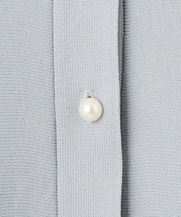 ANY SIS 【洗える】ペプラムニット ジレ スカイブルー